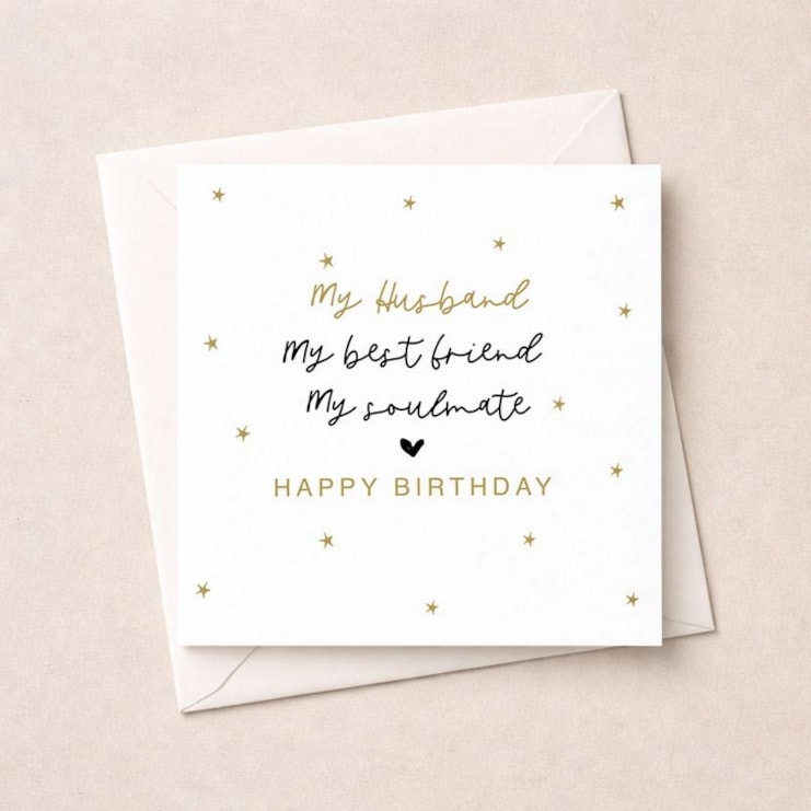 Husband Birthday Card - Bestfriend, Soulmate Husband Birthday Card - Bestfriend, Soulmate