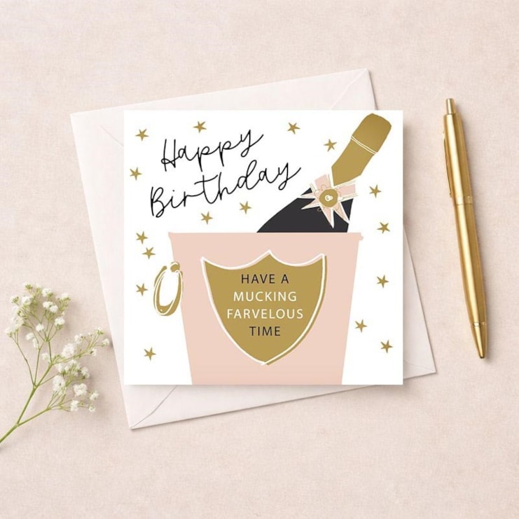 Birthday Card - Mucking Farvelous Time