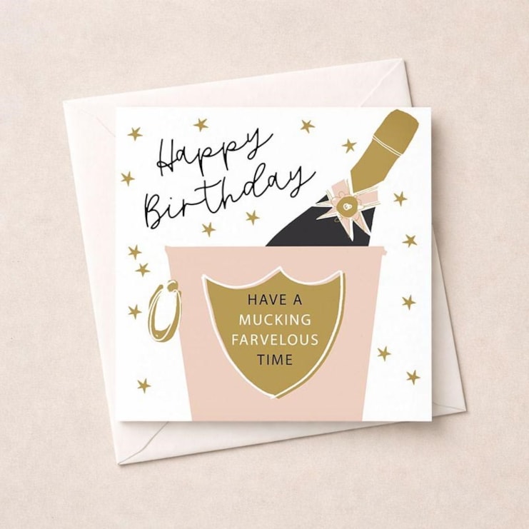 Birthday Card - Mucking Farvelous Time Birthday Card - Mucking Farvelous Time