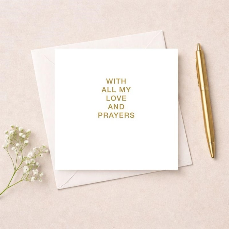 Sympathy Card - All My Love And Prayers