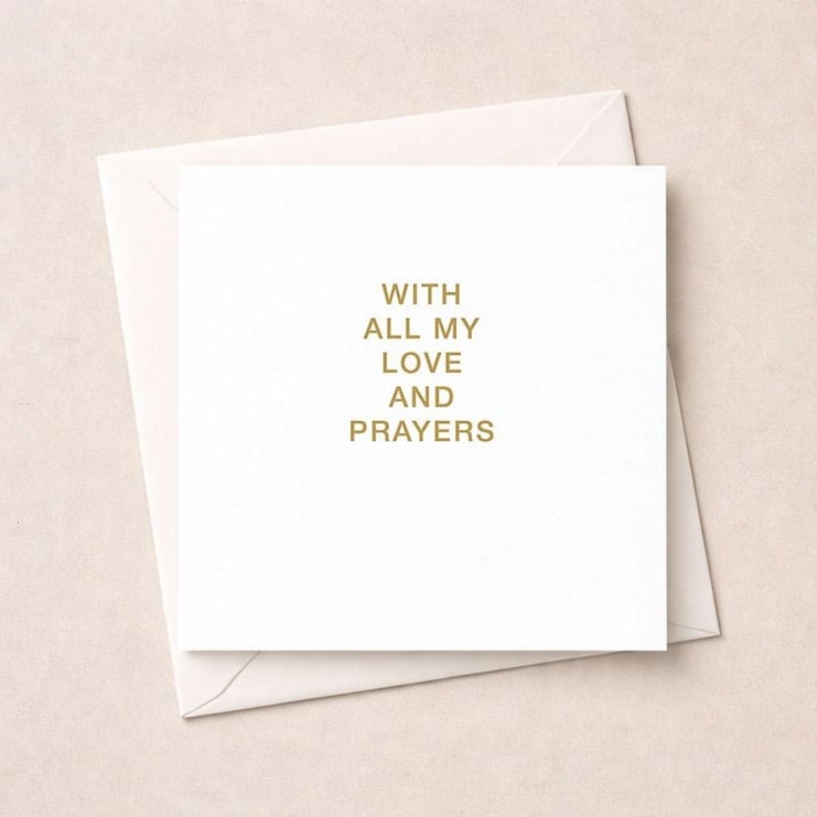 Sympathy Card - All My Love And Prayers Sympathy Card - All My Love And Prayers