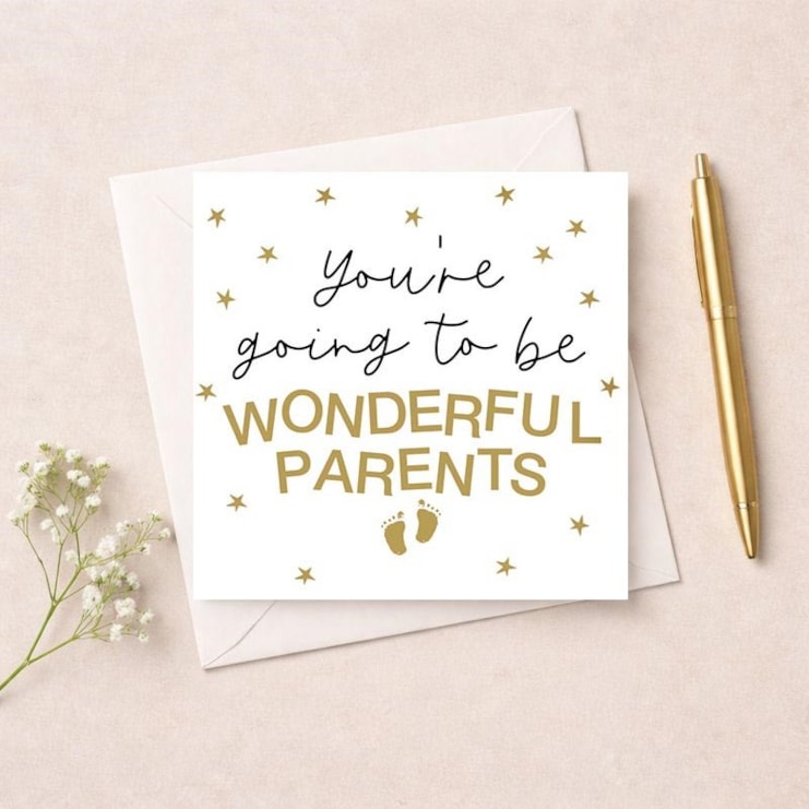 New Baby Card - Wonderful Parents New Baby Card - Wonderful Parents