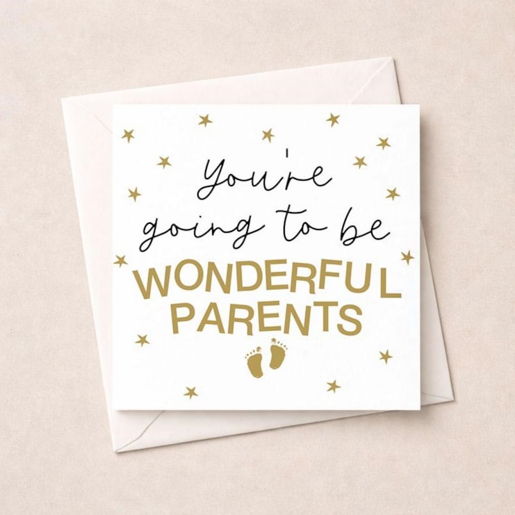 New Baby Card - Wonderful Parents