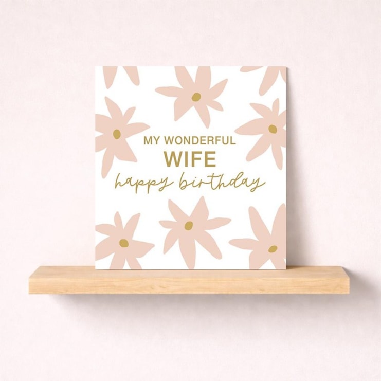 Wife Birthday Card - Wonderful Wife Wife Birthday Card - Wonderful Wife