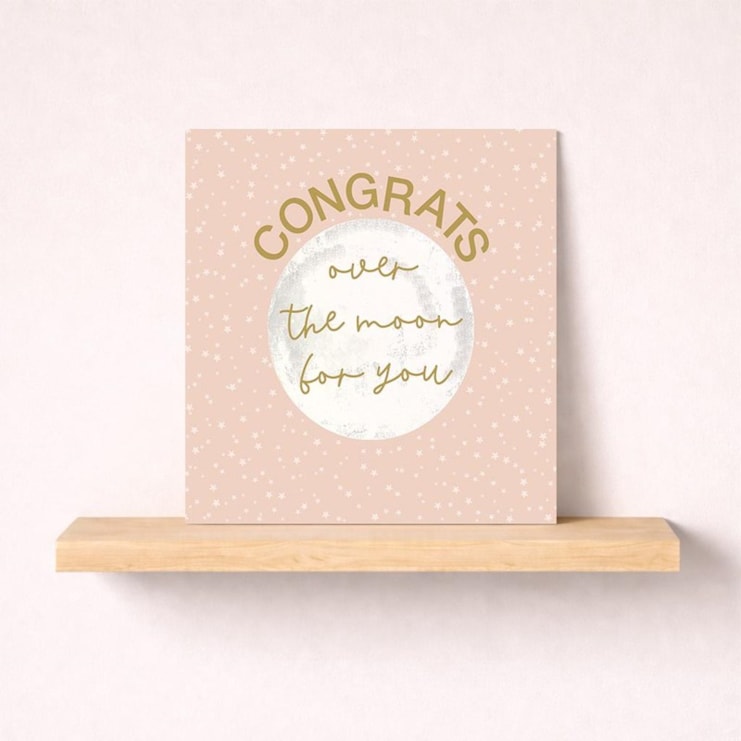 Congratulations Card - Over The Moon Congratulations Card - Over The Moon