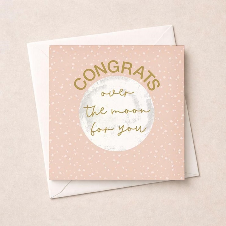 Congratulations Card - Over The Moon