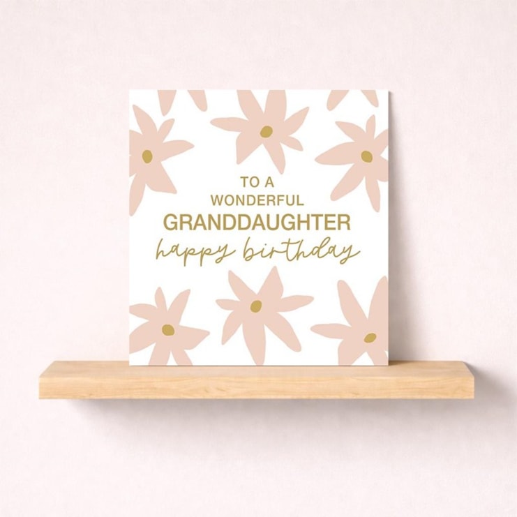 Granddaughter Birthday Card - Pink Flowers Granddaughter Birthday Card - Pink Flowers