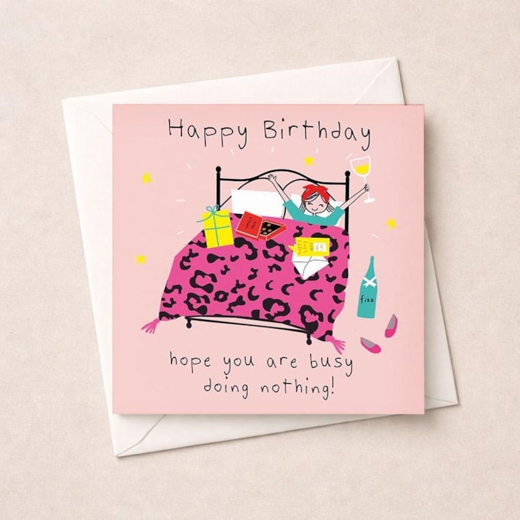 Birthday Card - Busy Doing Nothing