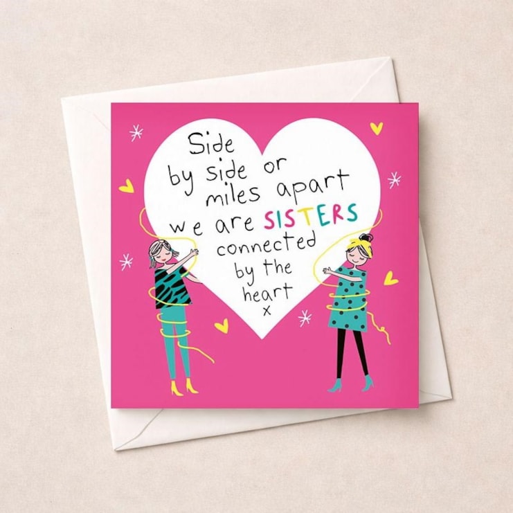 Sister Card - Connected By The Heart Sister Card - Connected By The Heart