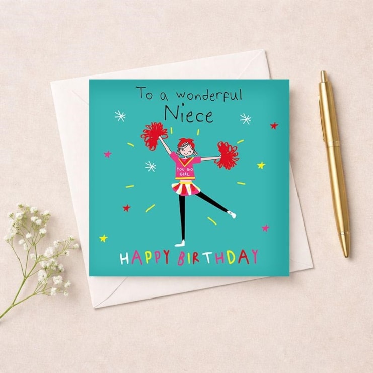 Niece Birthday Card - Cheerleader Niece Birthday Card - Cheerleader