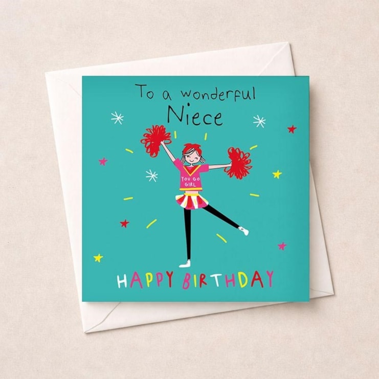 Niece Birthday Card - Cheerleader Niece Birthday Card - Cheerleader