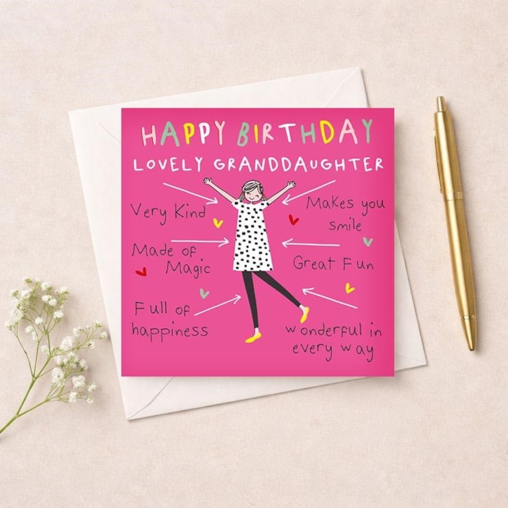 Granddaughter Birthday Card - Lovely Granddaughter