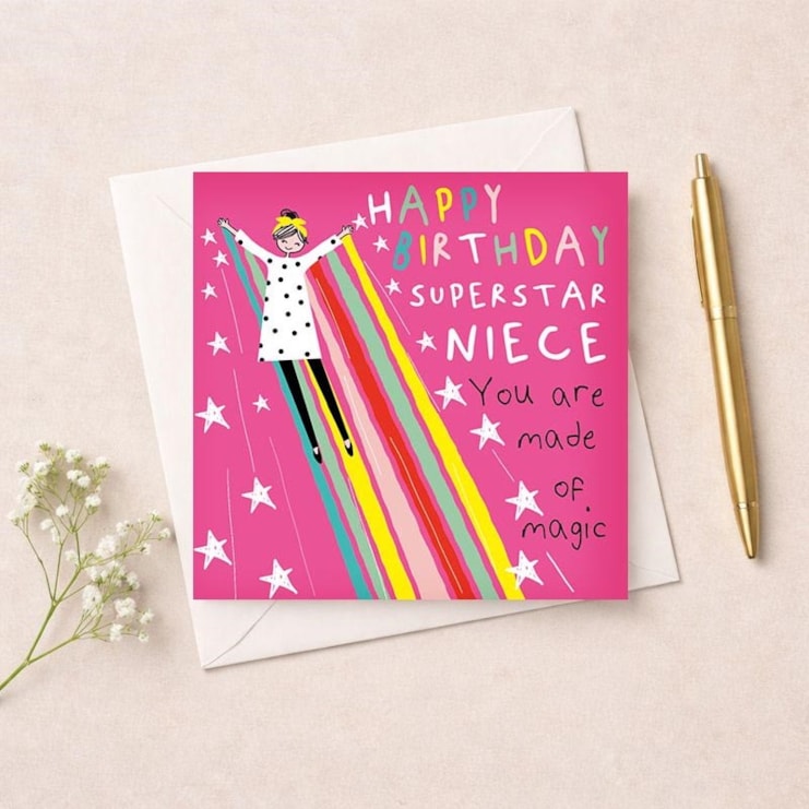 Niece Birthday Card - Superstar