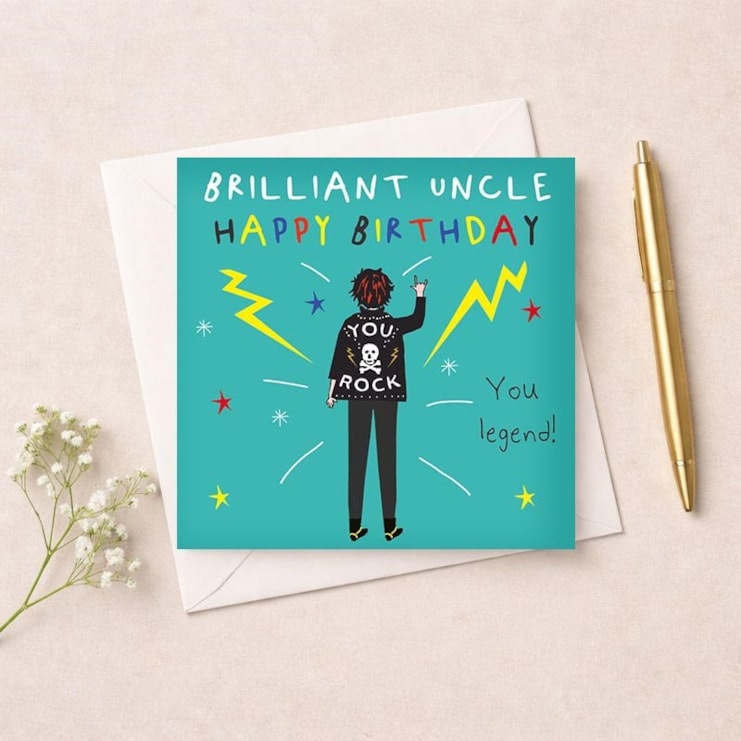 Uncle Birthday Card - You Rock