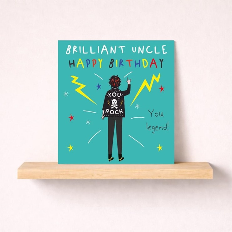 Uncle Birthday Card - You Rock Uncle Birthday Card - You Rock