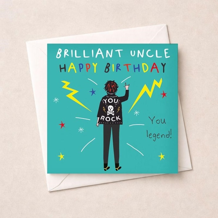 Uncle Birthday Card - You Rock