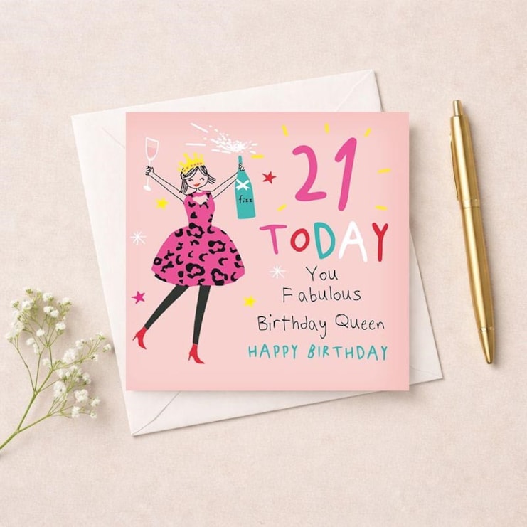 Age 21 Birthday Card - Birthday Queen Age 21 Birthday Card - Birthday Queen