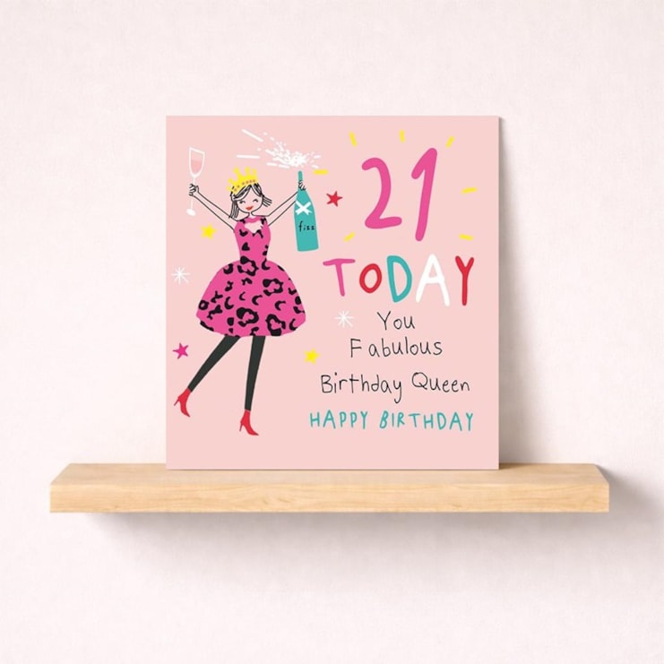 Age 21 Birthday Card - Birthday Queen