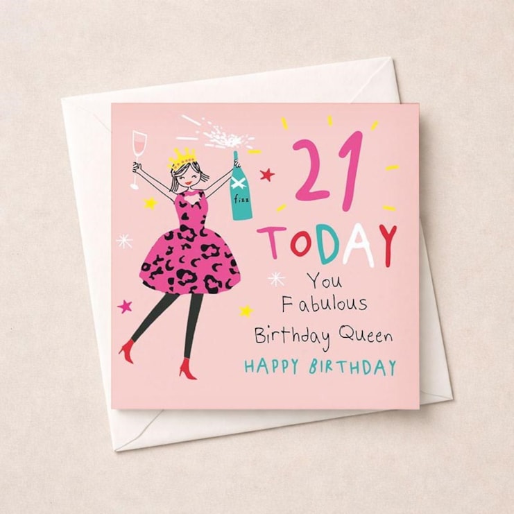 Age 21 Birthday Card - Birthday Queen