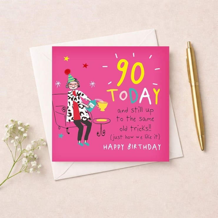 Age 90 Birthday Card - Gin
