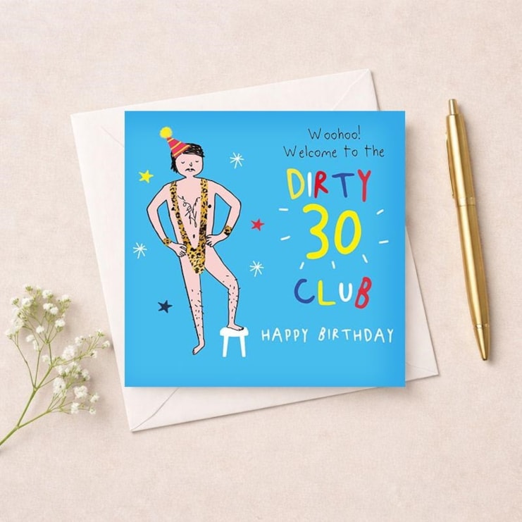 Age 30 Birthday Card - Dirty 30 Club
