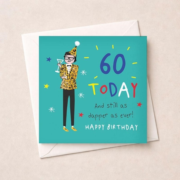 Age 60 Birthday Card - Dapper As Ever Age 60 Birthday Card - Dapper As Ever