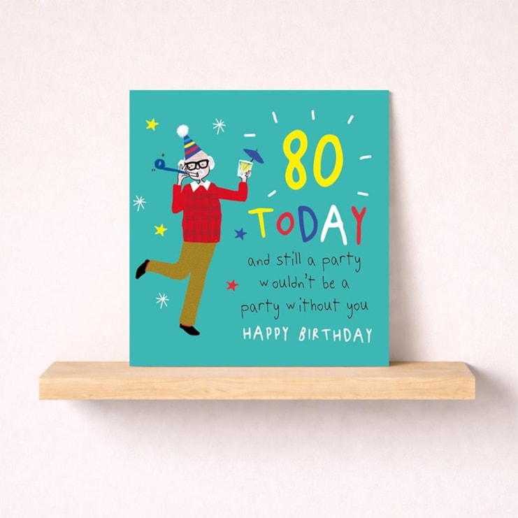 Age 80 Birthday Card - Party