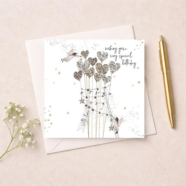 Birthday Card - Sparkling Hearts Birthday Card - Sparkling Hearts