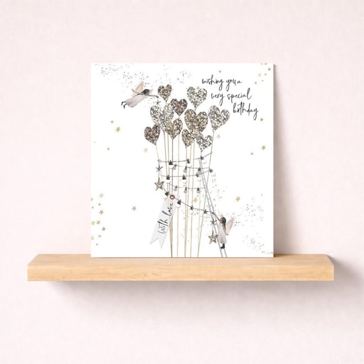 Birthday Card - Sparkling Hearts