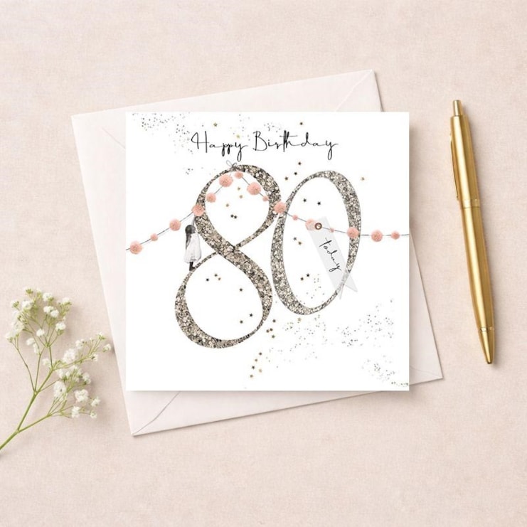 Age 80 Birthday Card - 80 Today Age 80 Birthday Card - 80 Today