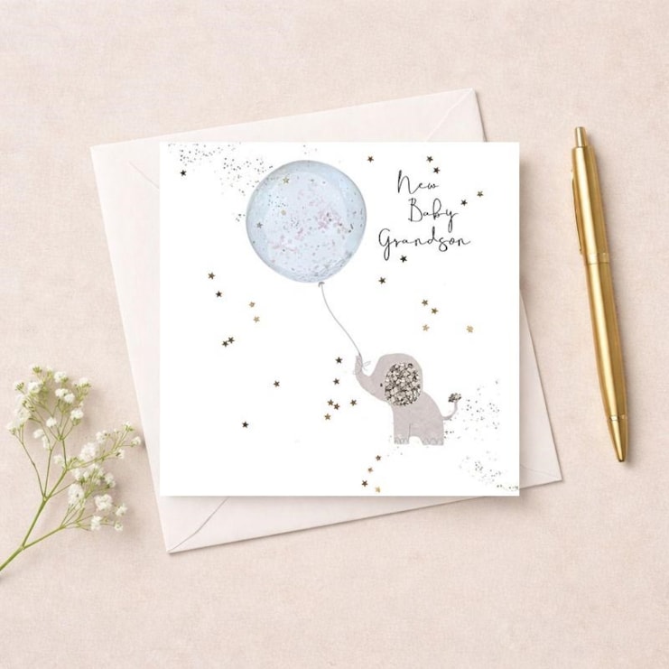 New Baby Card - Baby Grandson