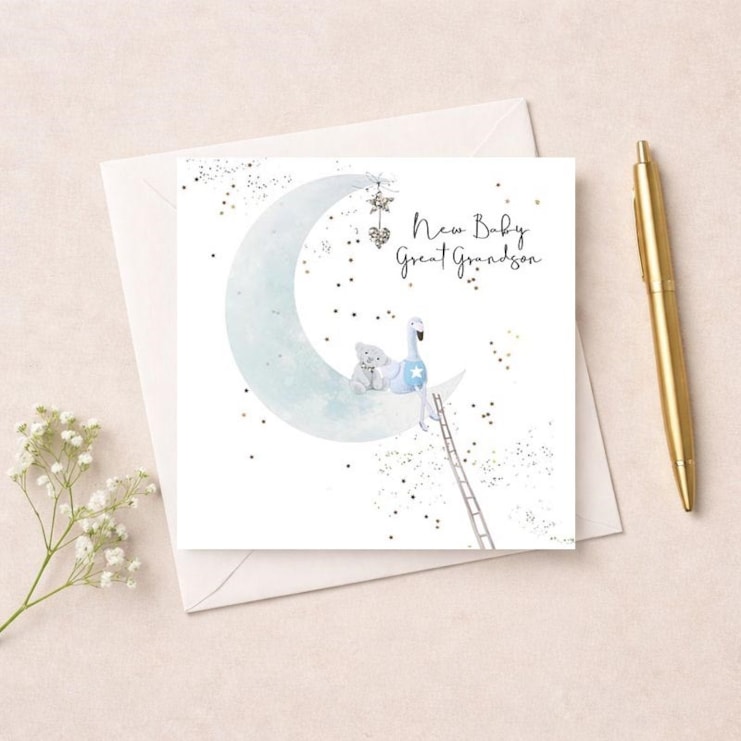 New Baby Card - Great Grandson