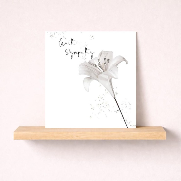 Sympathy Card - White Lily