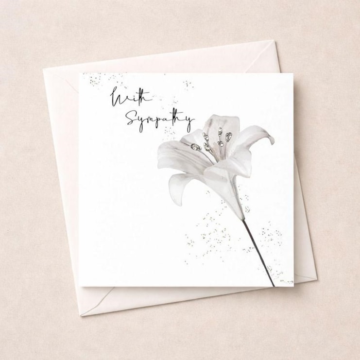 Sympathy Card - White Lily