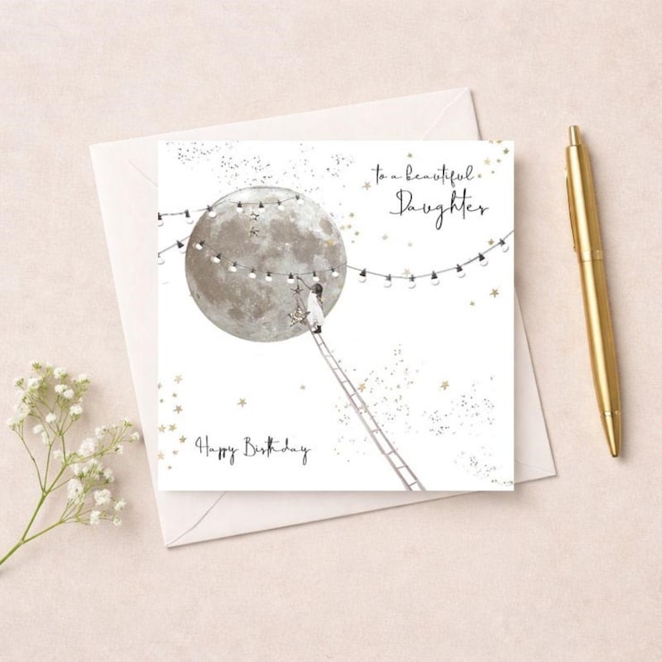 Daughter Birthday Card - Moon