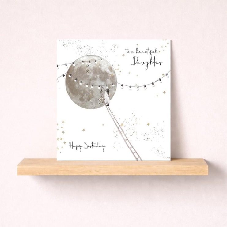 Daughter Birthday Card - Moon Daughter Birthday Card - Moon