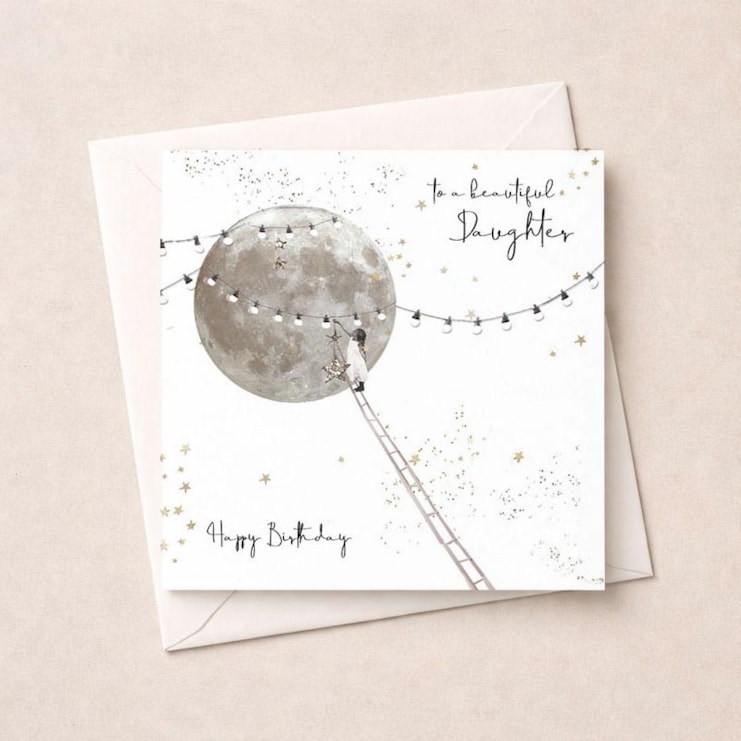 Daughter Birthday Card - Moon Daughter Birthday Card - Moon