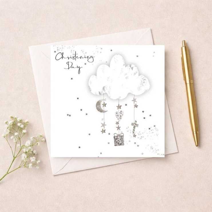 Christening Card - Cloud Christening Card - Cloud