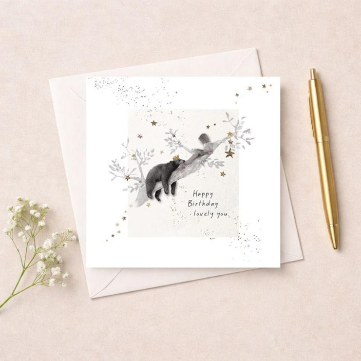 Birthday Card - Bear On A Branch Birthday Card - Bear On A Branch