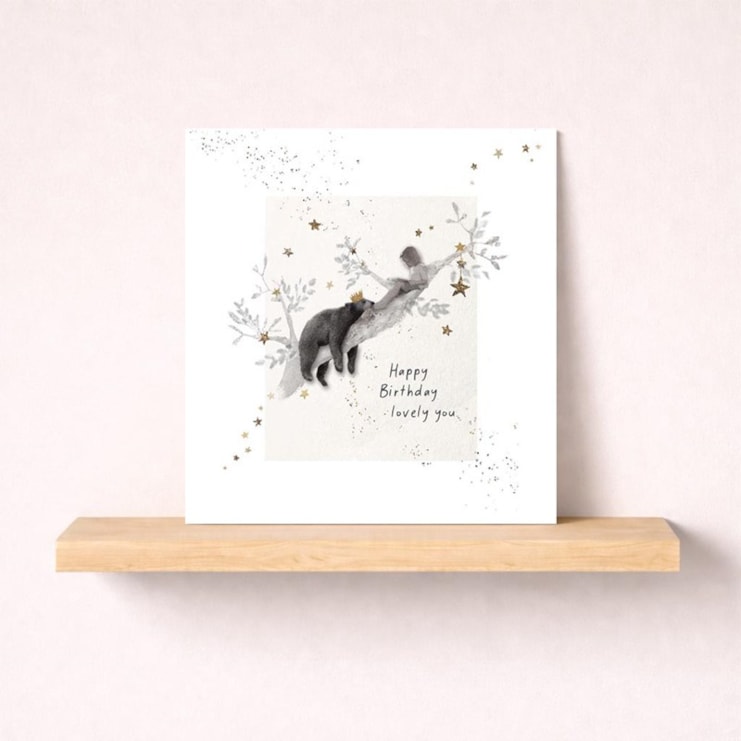 Birthday Card - Bear On A Branch