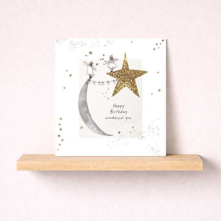 Birthday Card - Moon And Stars Birthday Card - Moon And Stars