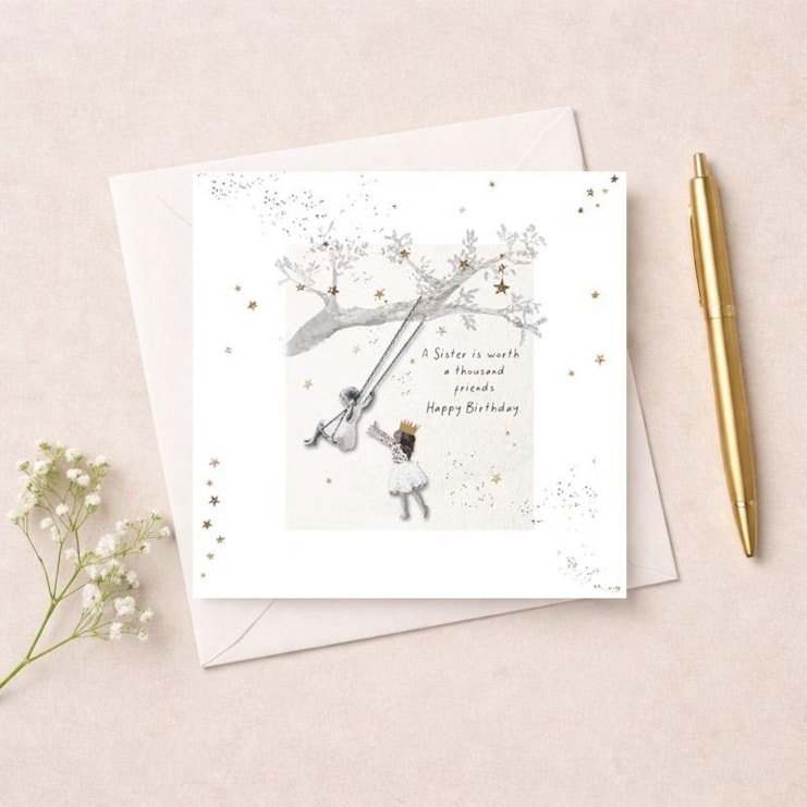 Sister Birthday Card - Worth A Thousand Friends Sister Birthday Card - Worth A Thousand Friends