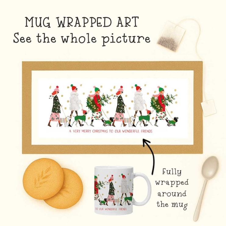 Personalised Christmas Mug - Strolling With The Dog
