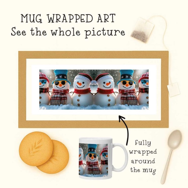Personalised Christmas Mug - Cute Snowmen Personalised Christmas Mug - Cute Snowmen