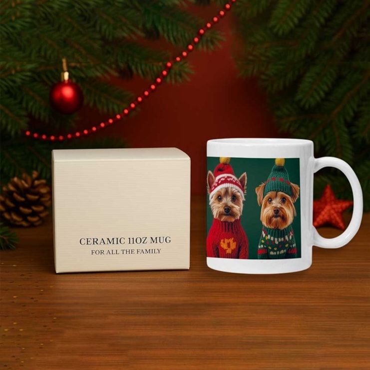 Personalised Christmas Mug - Dogs In Christmas Jumpers Personalised Christmas Mug - Dogs In Christmas Jumpers