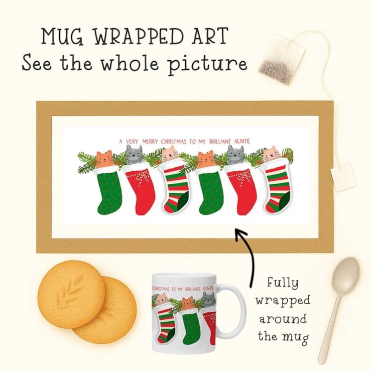 Personalised Christmas Mug - Cats In Christmas Stockings Personalised Christmas Mug - Cats In Christmas Stockings