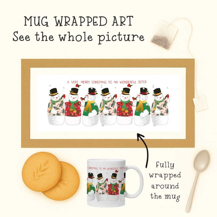 Personalised Christmas Mug - Robins & Snowmen