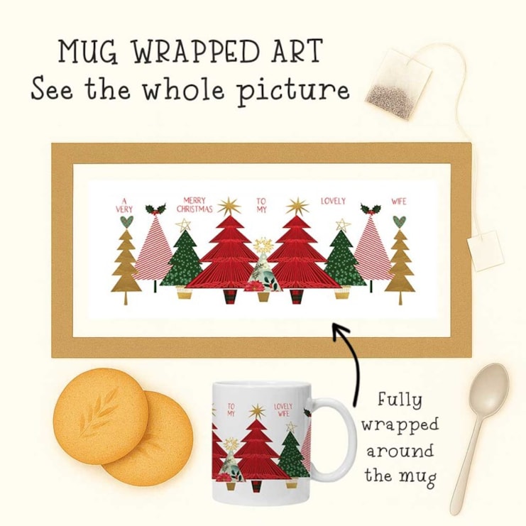 Personalised Christmas Mug - Christmas Trees