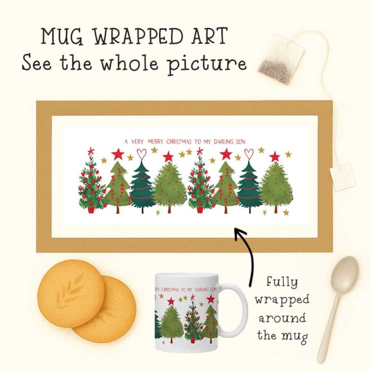 Personalised Christmas Mug - Christmas Trees Personalised Christmas Mug - Christmas Trees