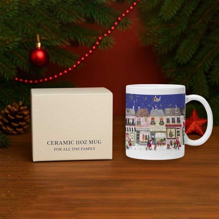 Personalised Christmas Mug - Snowy Christmas Town